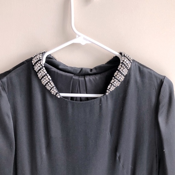 Chloé Silk black grey Knee-Length Dress size S - Picture 3 of 3